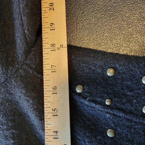 Clothes‎ by Revue 100% Wool Size S Black Studded Cardigan Sweater Jacket - Picture 7 of 8